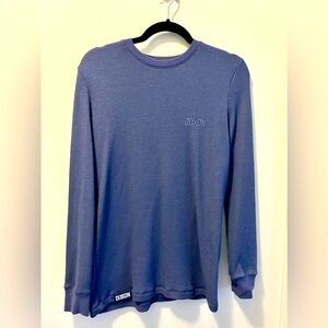 Dixxon Women’s Steel Blue Long Sleeve Shirt / Waffle